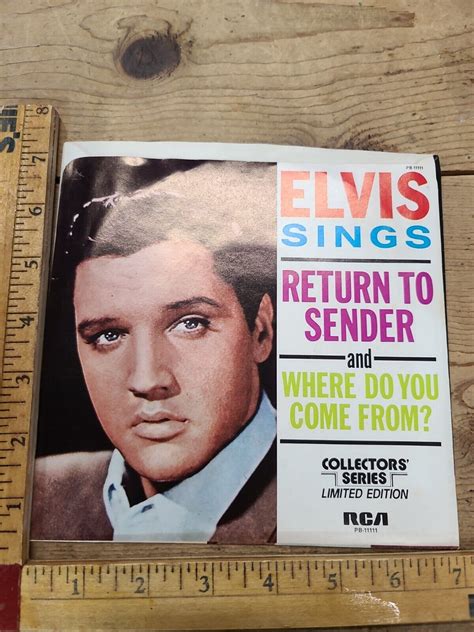 Mavin Elvis Presley 45 Record Return To Sender Collectors Series