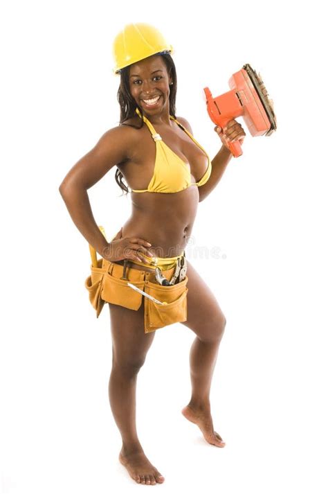 Hispanic Construction Woman Bikini Stock Image Image 10594741