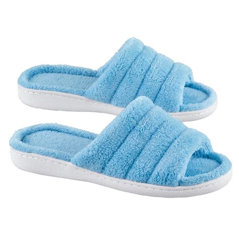 Soft Terry Slippers with Skid-Resistant Soles | Collections Etc.