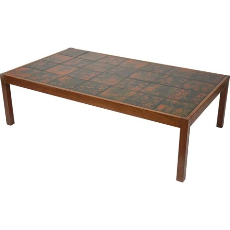 Table Basse Vintage Avec Plateau En Carreaux De Céramique Royaume Uni 1970