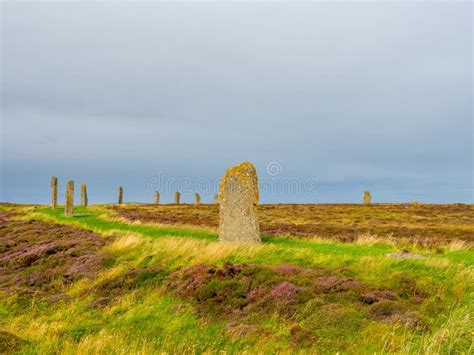 Collier De Pierre Sur L anneau De Brodgar Orkney Écosse Néolithique