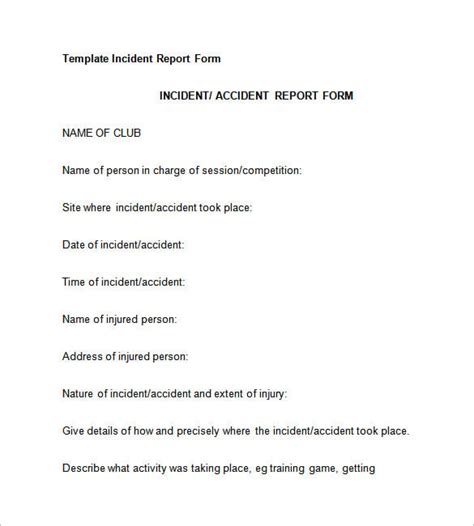 incident report templates  docs apple pages