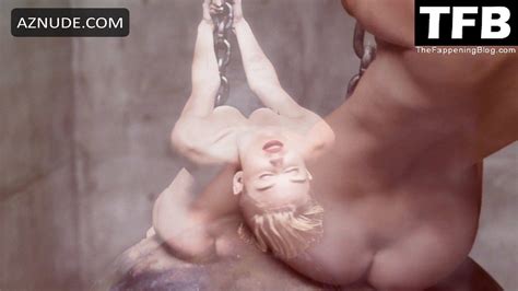 Miley Cyrus Sexy Poses Nude Flaunting Her Hot Naked Figure In The Wrecking Ball Music Video Aznude