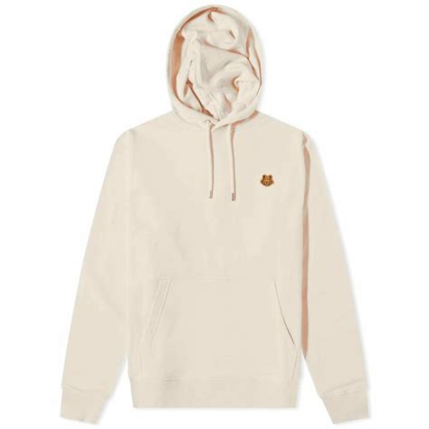 Kenzo Men S Tiger Crest Popover Hoody In Nude Kenzo