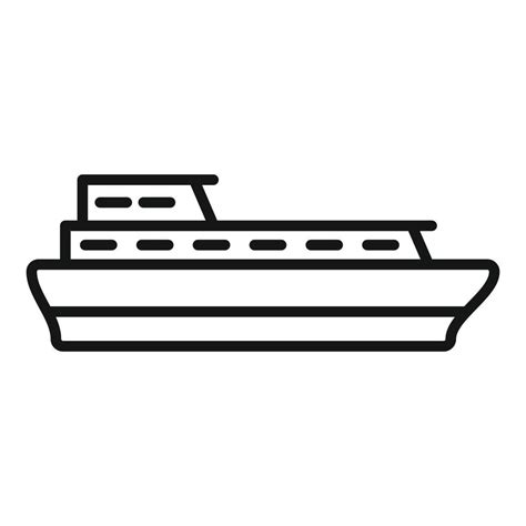 Water ferry boat icon outline vector. River ship 15154262 Vector Art at Vecteezy