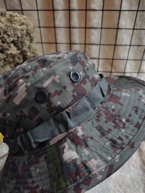 Topi Rimba Army Bucket Hat Buket Doreng Hijau On Carousell