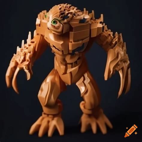 Photorealistic lego elemental creature