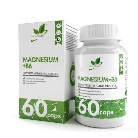 Магний + Б6, 60 капсул |NaturalSupp | Купить в Алматы | Астана ...