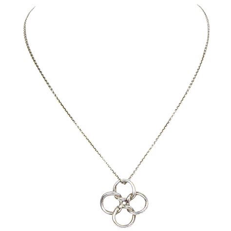 Tiffany And Co Sterling Quadrifoglio Pendant Necklace At 1stdibs