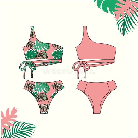 Modelo De Desenho Plano De Moda Bikini Ilustra O Do Vetor Ilustra O De Camisola Corpo