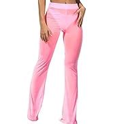 Bebiullo Women S Perspective Sheer Mesh Pants Swimsuit Bikini Bottom
