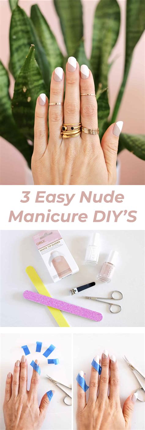 Modern Nude Mani 3 Ways A Beautiful Mess