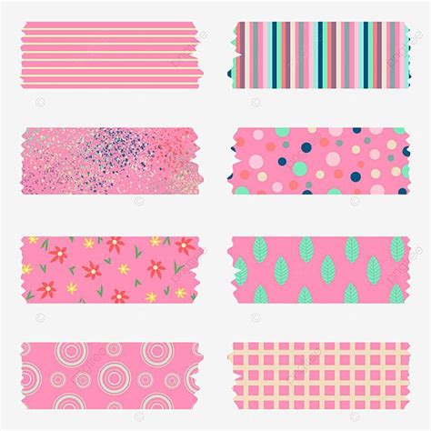 Pink Washi Tape White Transparent Cute Pink Washi Tape Collection