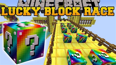 Minecraft RAINBOW ROAD EPIC LUCKY BLOCK RACE Lucky Block Mod