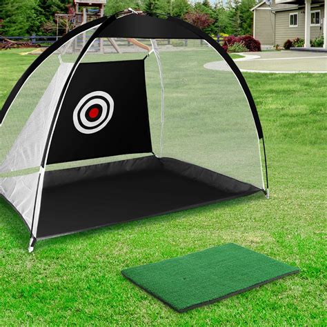 Golf Practice Net and Hitting Mat Target Set Training Aids Home Golf ...
