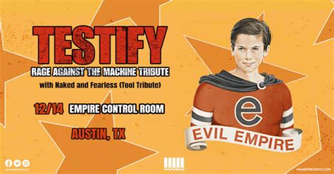 Testify Rage Against The Machine Tribute Naked Fearless In