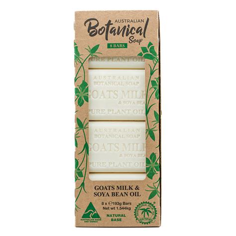 Australian Botanical Soap Bar 8 Pack Goats Milk And Soya