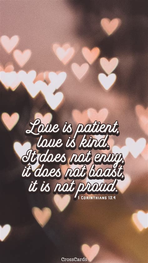 Love Is Patient Love Is Kind Bible Verse Wallpaper