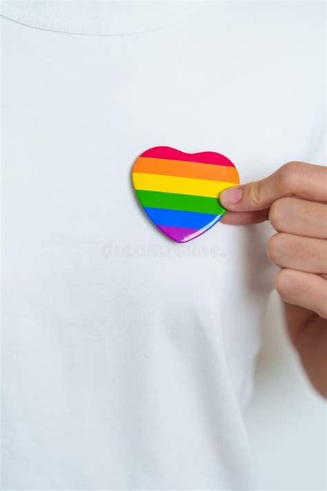 Lgbt Pride Month Concept Or Lgbtq Or Lgbtqia With Rainbow Heart Shape For Lesbian Gay
