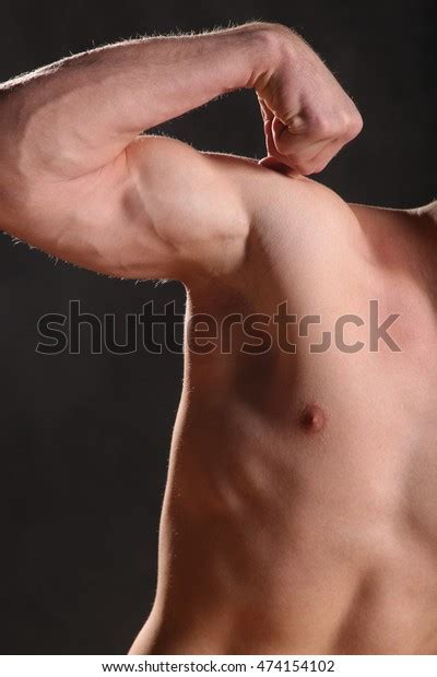 Nude Male Torso Muscle On Black Stock Photo Shutterstock