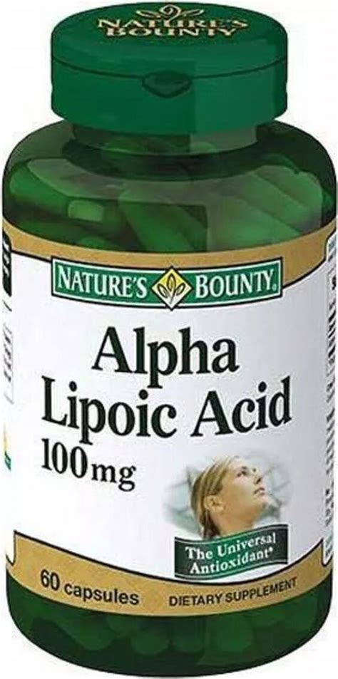 БАД Nature's Bounty Альфа-Липоевая Кислота | отзывы