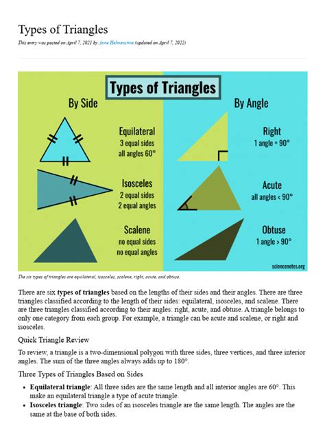 Types of Triangles | PDF