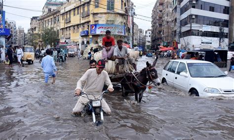 Pakistan S Southern Port City Of Karachi Suffers Flooding After Heavy Rain Global Times