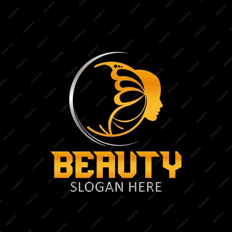 Premium Vector A Logo For Beauty Here Is Displayed On A Black Background