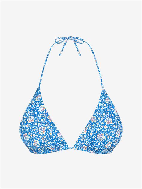 Rosie Triangle Bikini Top Ditsy Floral Blue Change Lingerie