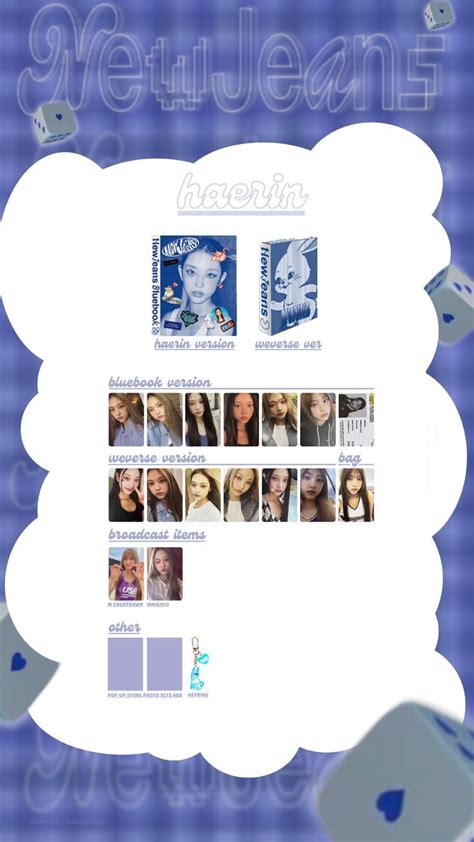 Newjeans Haerin Photocard Template