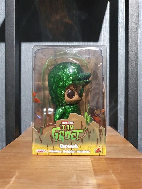 Ready Stocks Hot Toys I Am Groot Glitter Dolphin Groot Version Cosbaby MISB Hobbies Toys