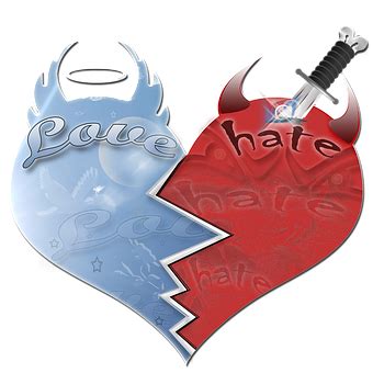 Download Love Hate Divided Heart | Wallpapers.com