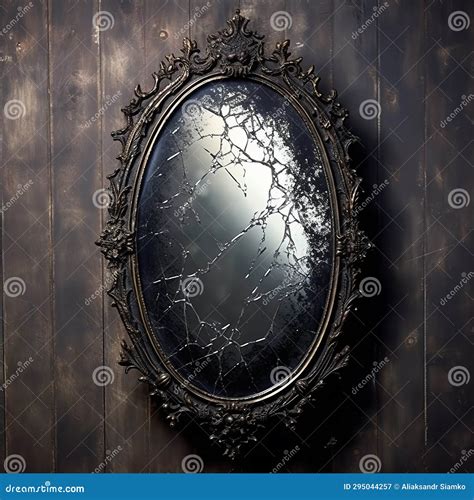 A Broken Mirror On Wall Stock Image Image Of Background 295044257