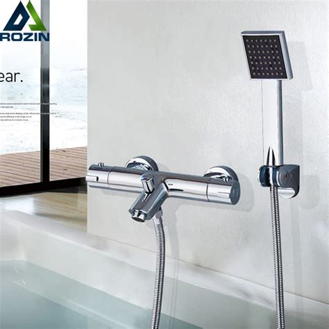 Chrome Thermostatic Shower Faucets Bathroom Thermostatic Mixer Hot And Cold Bathroom Mixer