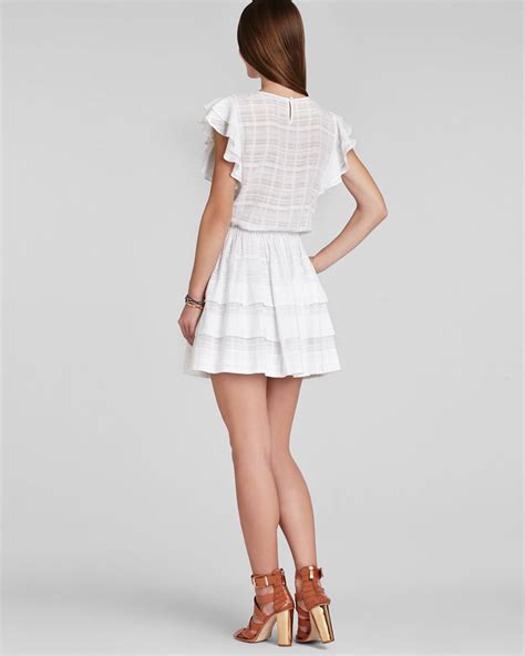 BCBGMAXAZRIA Bcbg Max Azria Dress Joice Ruffle In White Lyst