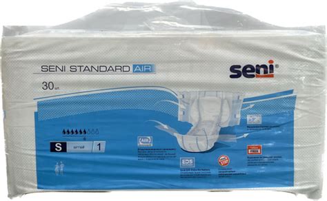 Подгузники для взрослых Seni Standard Air S 55-90см, 6 капель, 30шт ...