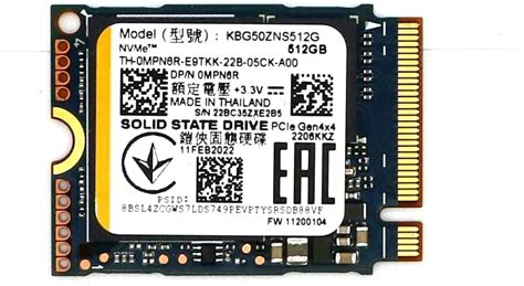 Kioxia BG5 256GB 2230 M 2 NVMe PCIe4 0x4 SSD Solid State KBG50ZNS256G