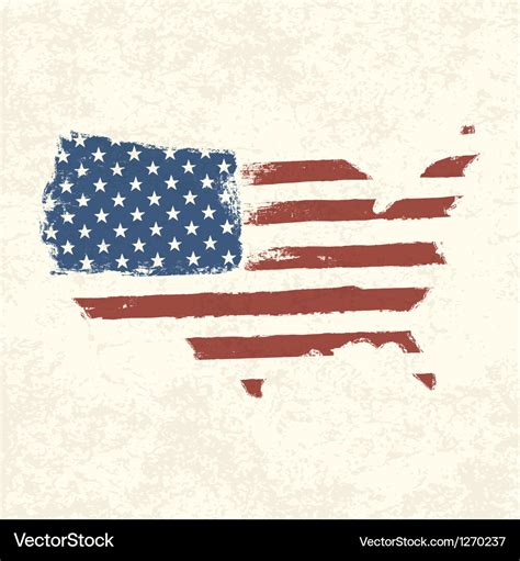 American flag shaped country Royalty Free Vector Image