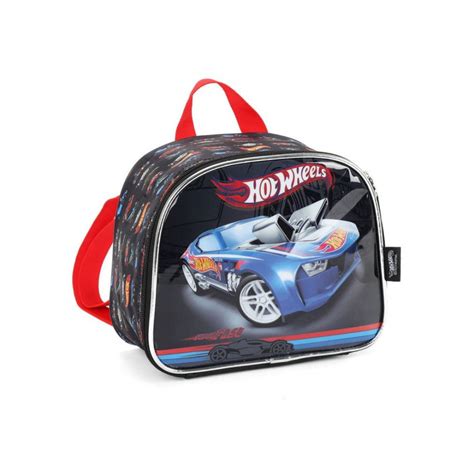 Lancheira Escolar Termica Luxcel Hot Wheels Original Preta Shopee Brasil