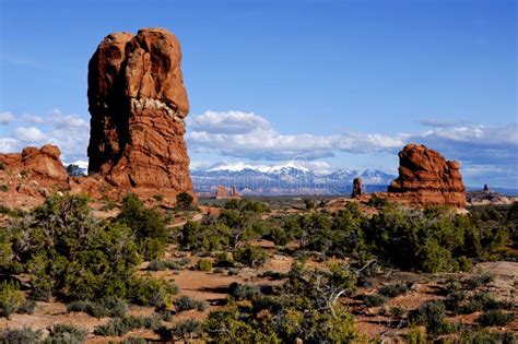 Red Rocks Arches National Park Utah Stock Photo Image Of Rock