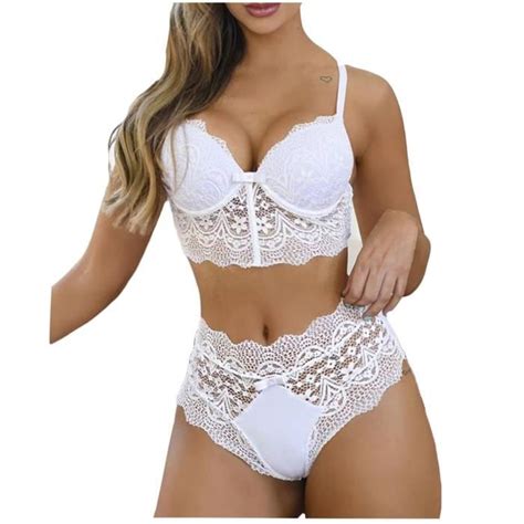 Body Sexy Femmes Dentelle Sans Fil Bowknot Soutien Gorge String Lingerie Sous Vêtements