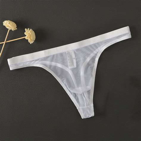 M Nner Slips Ohne Nahtlose Unterw Sche Transparent Tanga Pute Lowrise Bikini Ebay De