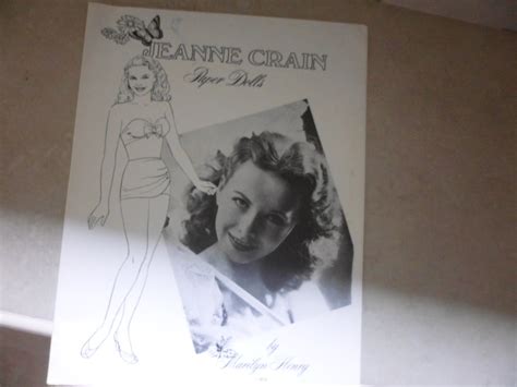 Jeanne Crain Paper Doll Set By Marilyn Henry Bandw 1972 Uncut 1 Doll 10