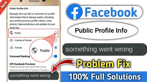 Public Profile Info Facebook Something Went Wrong 2022 How To Fix