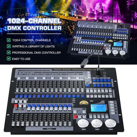 1024 Kanäle DMX512 Controller Konsole Profi DMX-Lichtsteuerpult ...