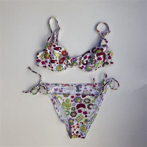 Vintage 90s Floral Bikini Set Looks Brand New No Depop