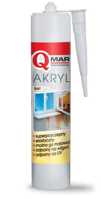 QMAR AKRYL USZCZELNIACZ AKRYLOWY MALARSKI BUDOWLANY BIAŁY 300ML 6 79