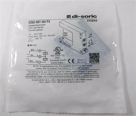 di-soric Gabellichtschranke OGU 031 G3-T3 | 210243 | eBay