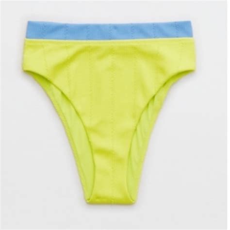 Aerie Swim Nwt Aerie Crinkle High Cut Cheeky Bikini Bottom Poshmark