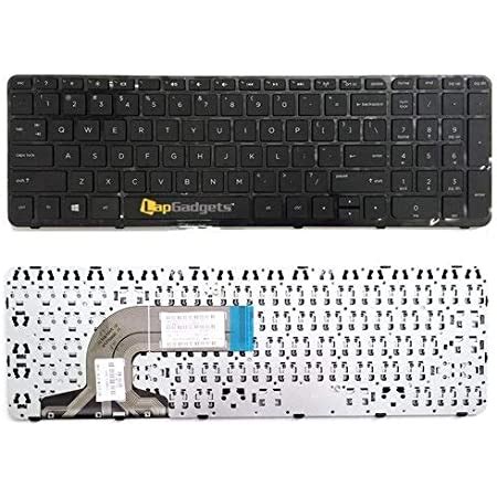 Lap Gadgets Replacement Keyboard With Frame For Hp Laptops Black